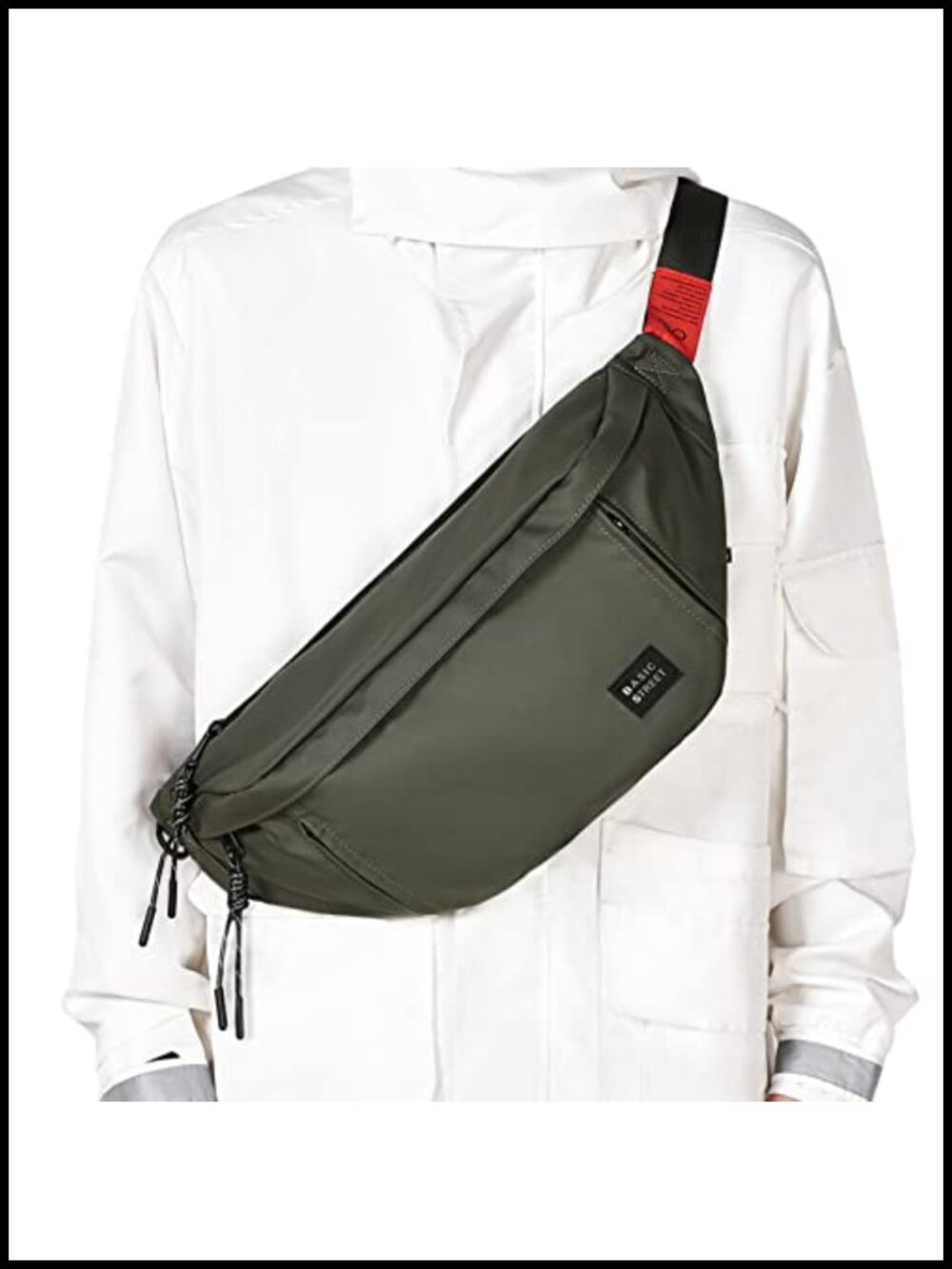 Large Crossbody Fanny Pack Waist Bag Nylon Water Resistant Adjustable Strap